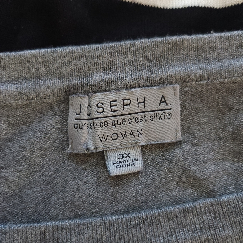 Joseph Gray and Black Striped Sweater - Picture 5 of 6